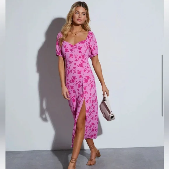 Roseanne Sweetheart Floral Midi Dress - Picture 2 of 3